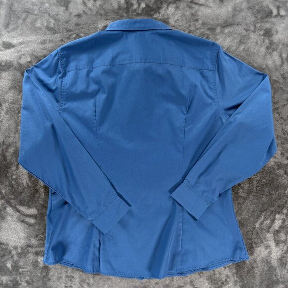 Sonic Drive-In Work Shirt Women XL Blue Button Up Long Sleeve Uniform Employee - Picture 2 of 8